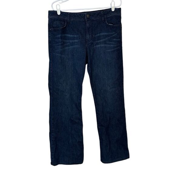 CAbi Women’s Straight Bootcut Denim Jeans Size 12 Medium Wash - Picture 1 of 8